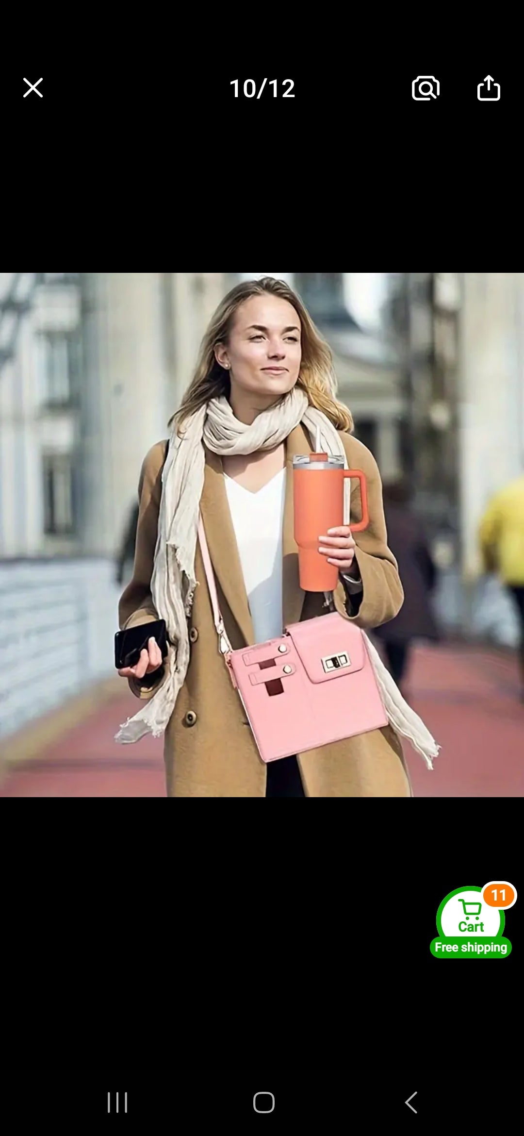 Water Cup carrier crossbody/messager bag with adjustable strap