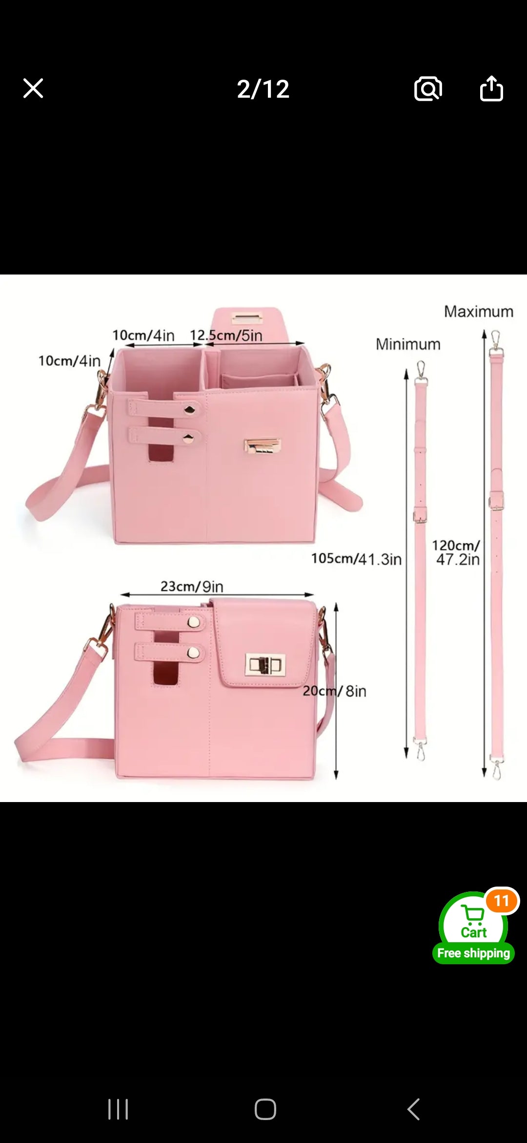 Water Cup carrier crossbody/messager bag with adjustable strap