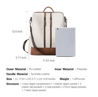 Leather Backpack Purse