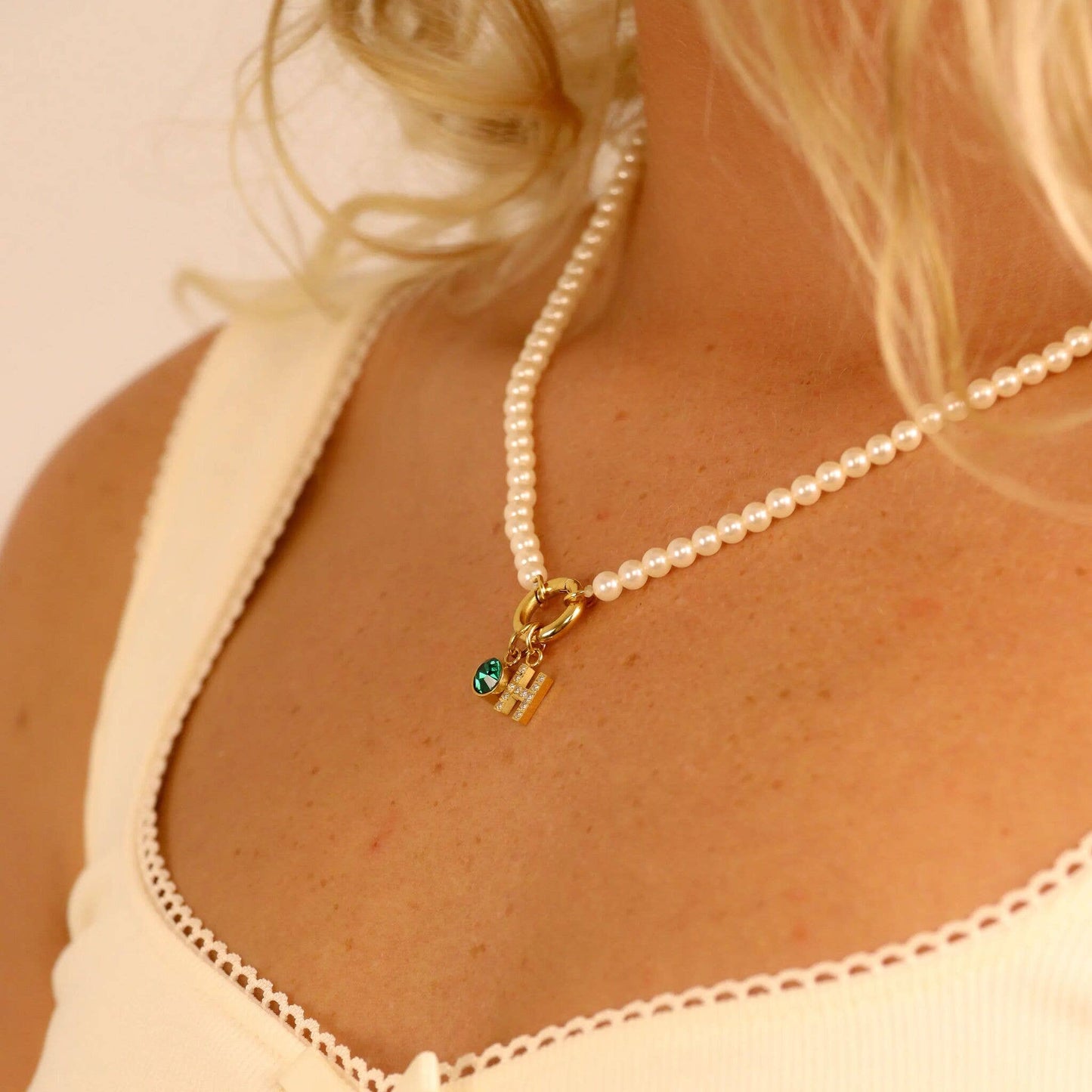 Pearl Charm Keeper Necklace