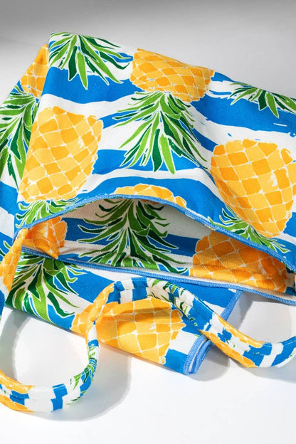 2 In 1 Pineapple Motif Bag and Towel