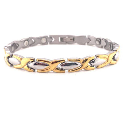 Gold And Stainless Steel Bracelet