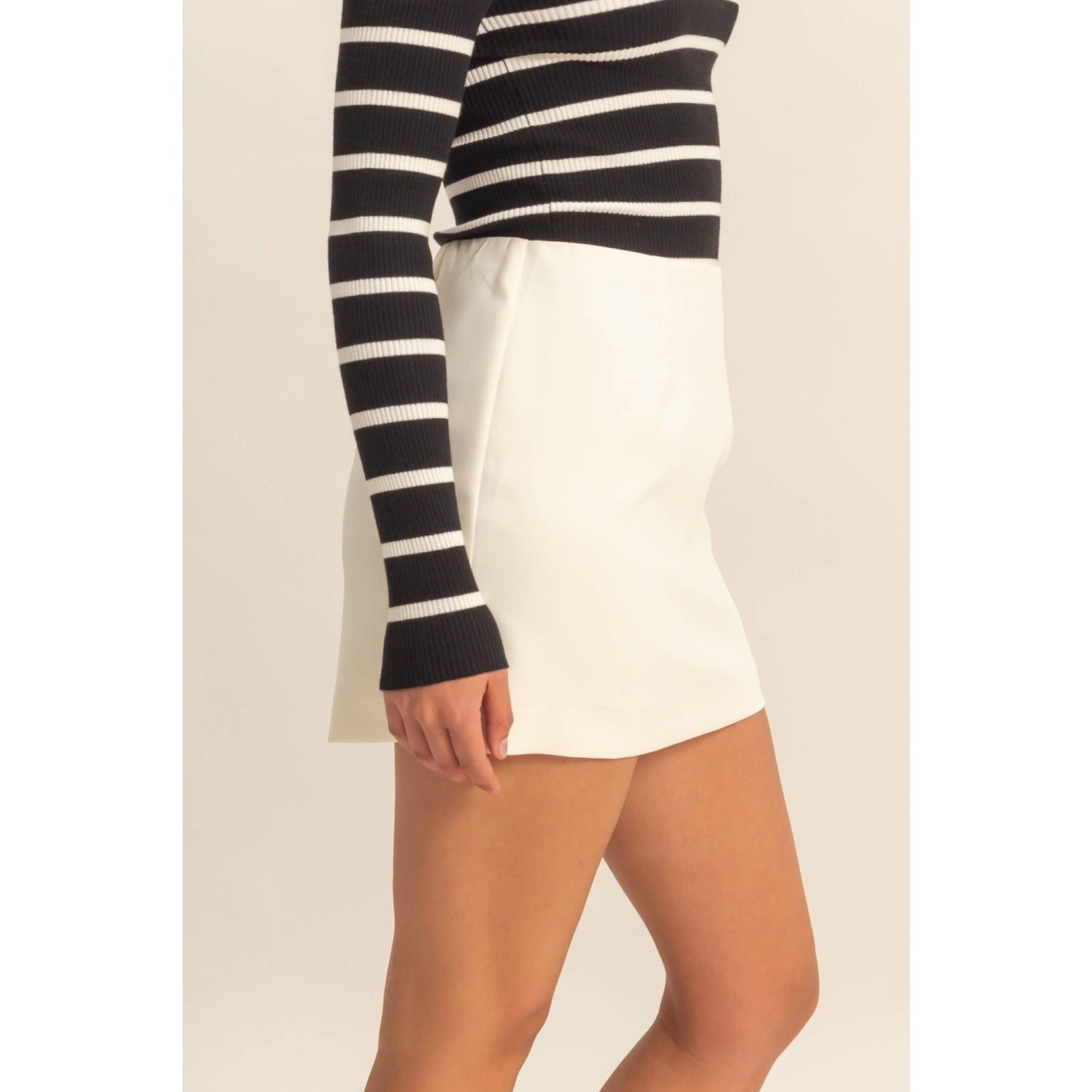 High-Waist Classic A-Line Mini Skort