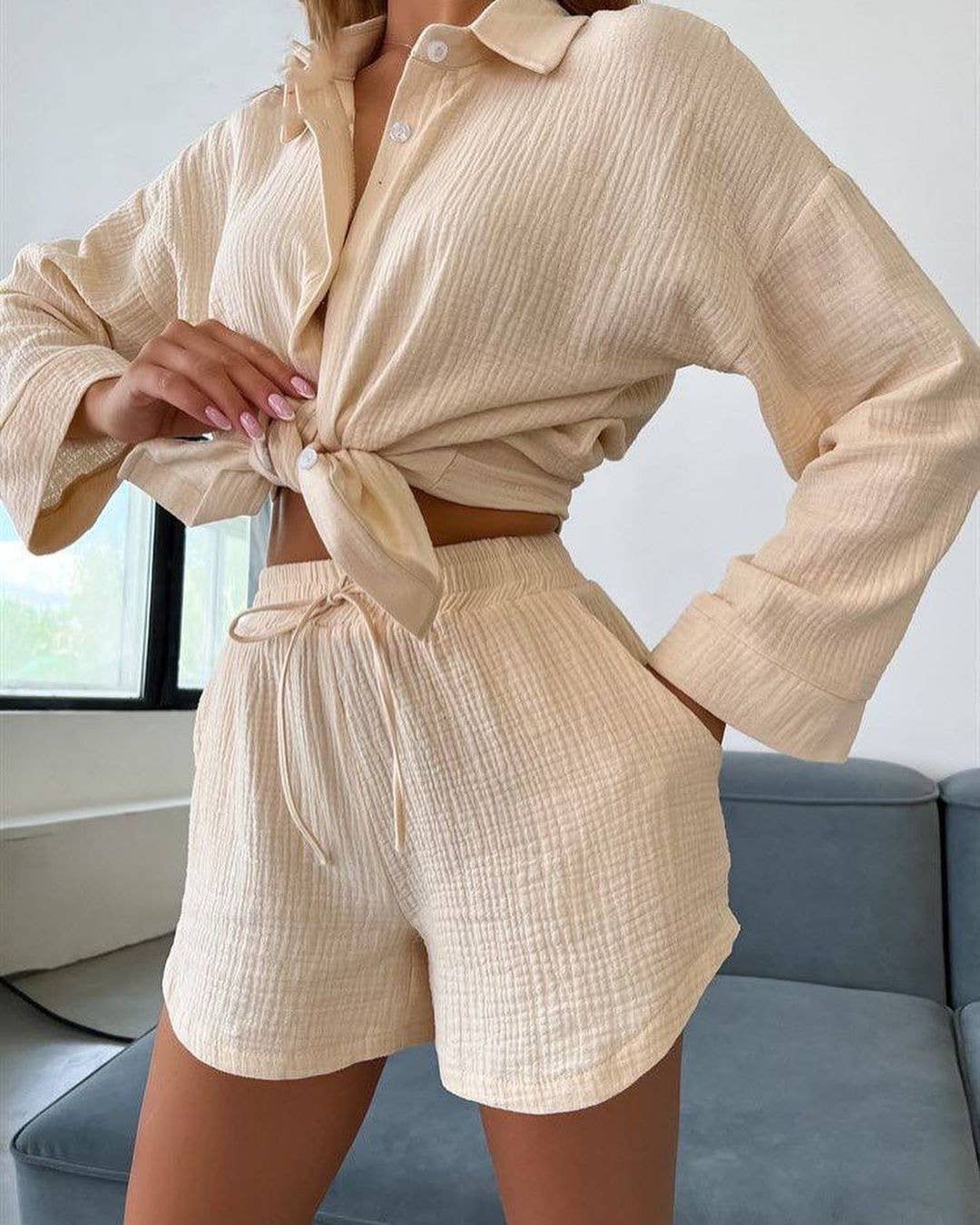 Top and Shorts Lounge Beach Set