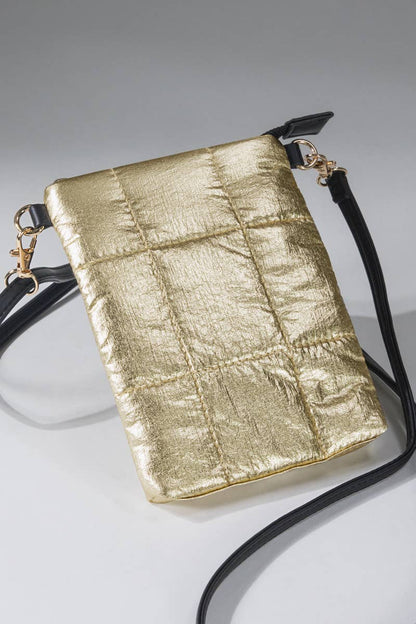 Insulated Metallic Bubble Cross Body Bag