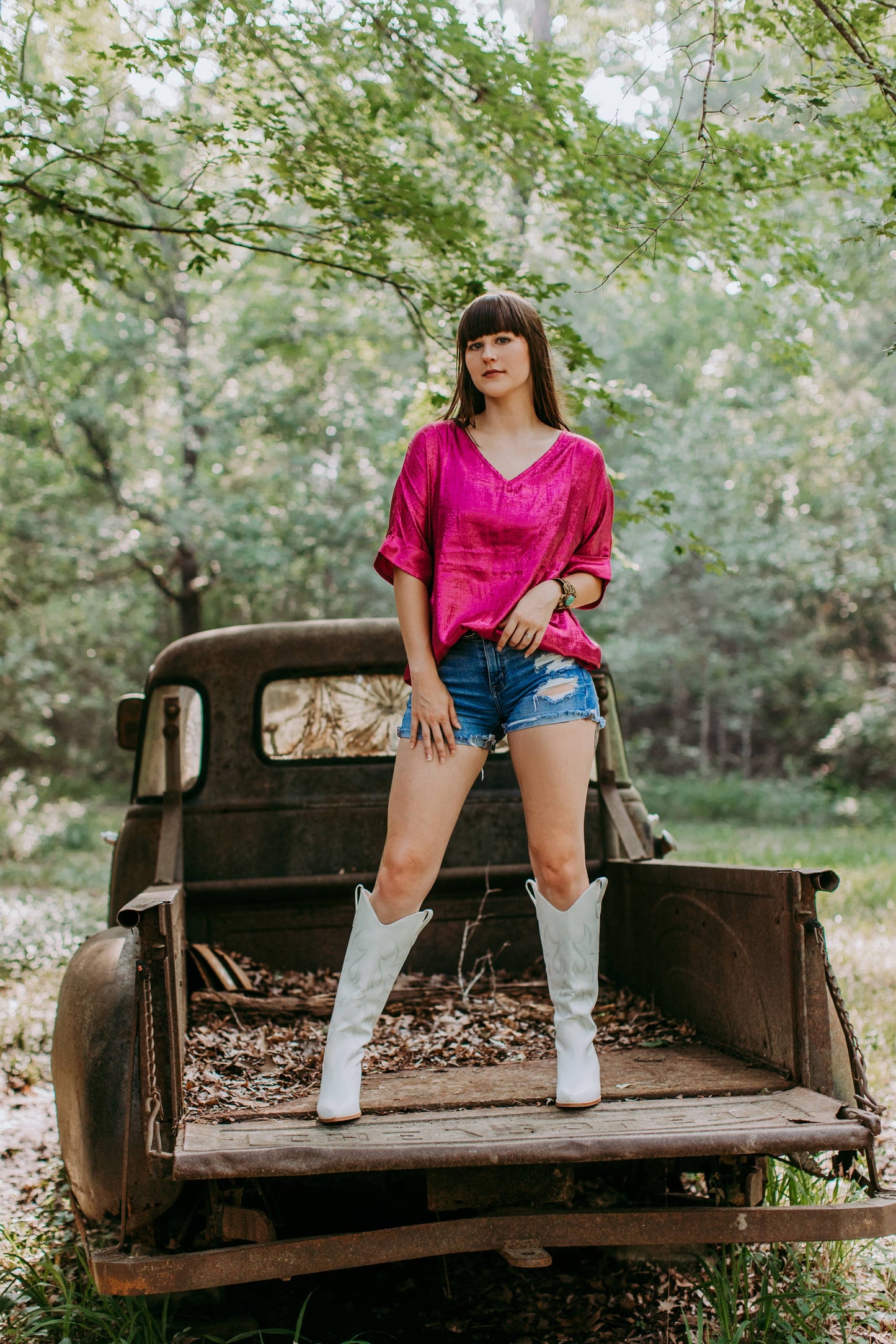 Metallic Blouse - Pink