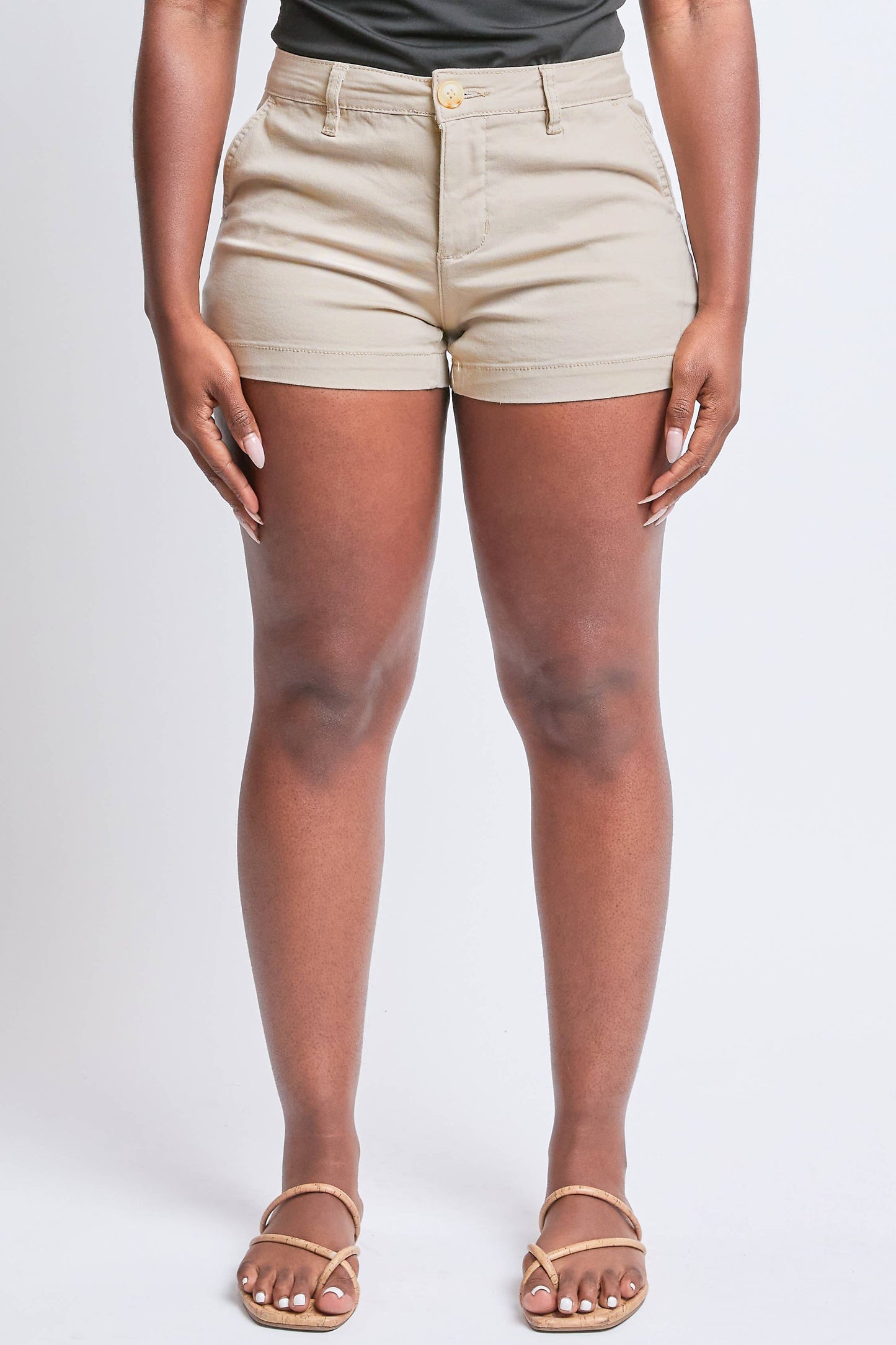 Junior Mid Rise Side Slit Trouser Shorts