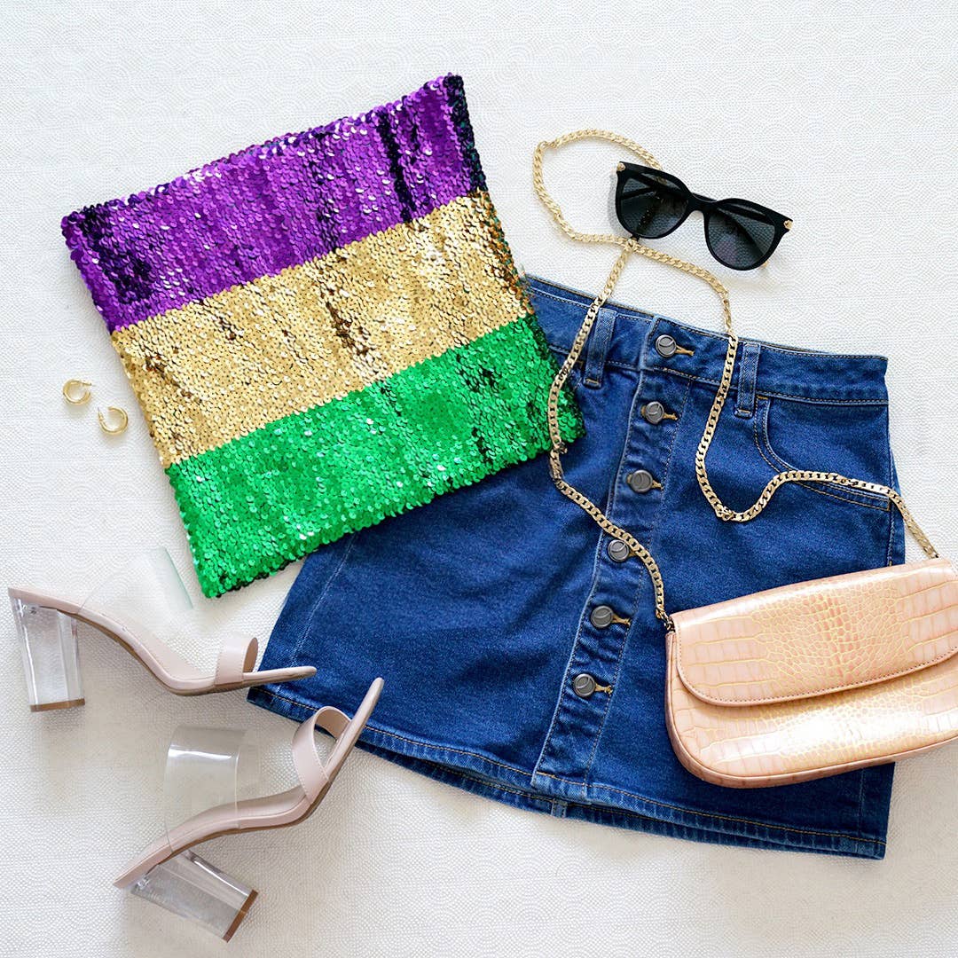 Mardi Gras Socks Slouchy Socks / Boot Socks