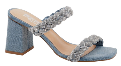 Blue Denim French Kiss Heels