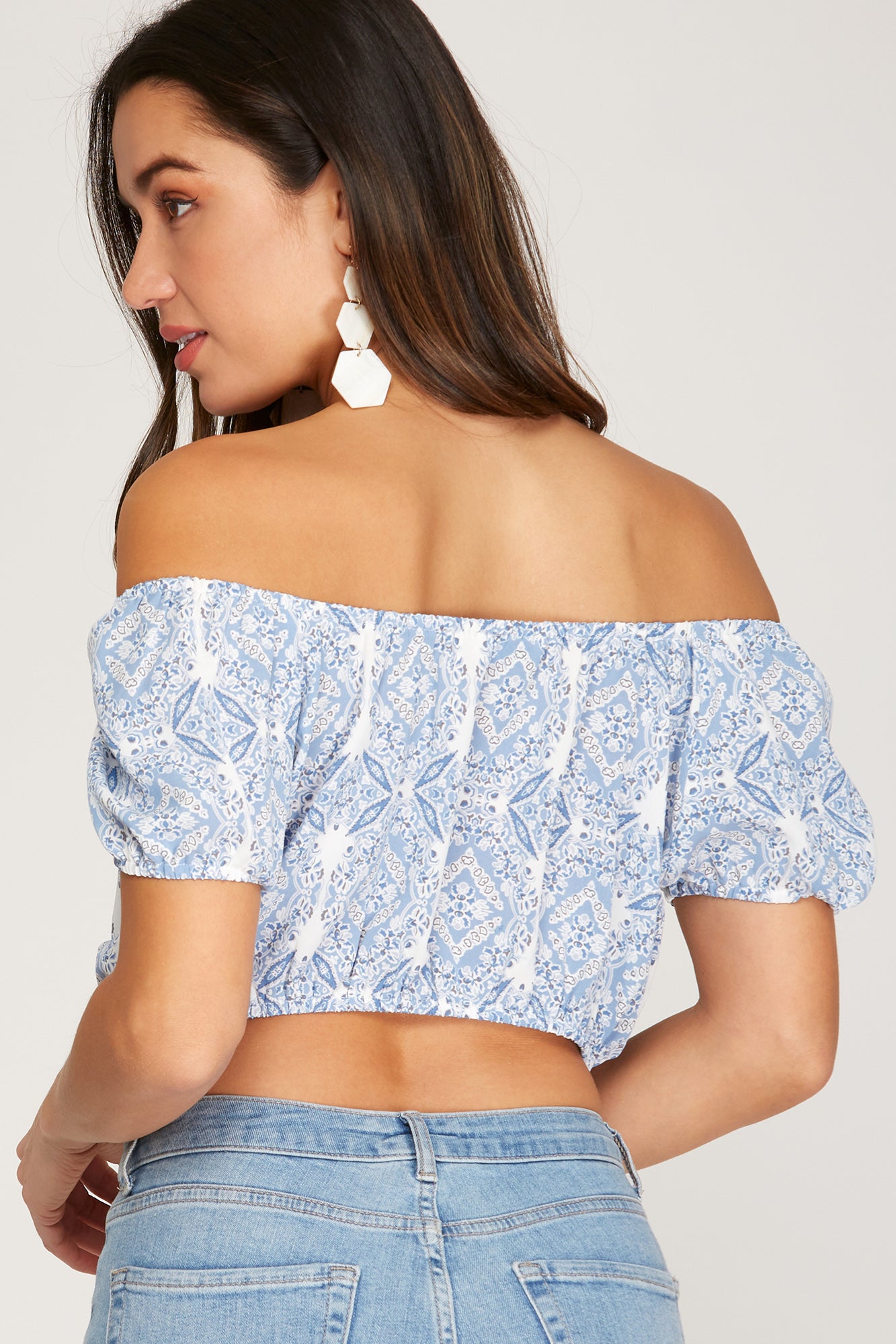 Puff Sleeve Crop Top