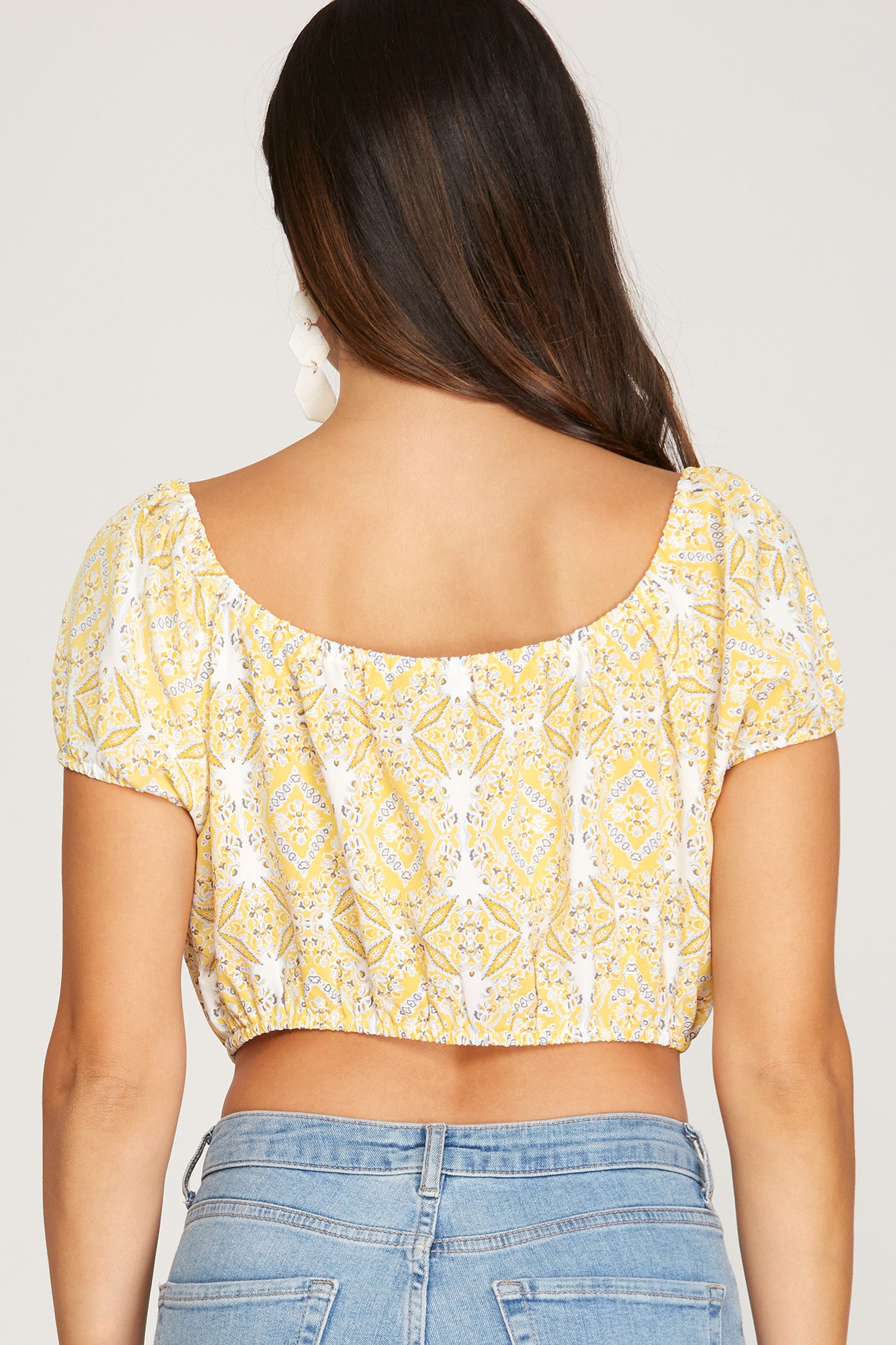 Puff Sleeve Crop Top