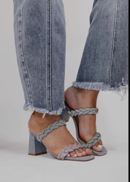 Blue Denim French Kiss Heels